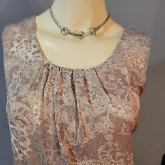 Easy Wear by Chico's Paisley Animal Print Sleeveless Blouse - Picture 3 of 5